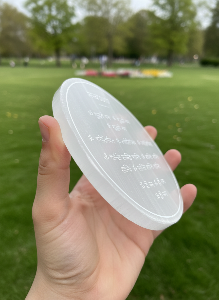शुद्ध्ये Aura Selenite Plate