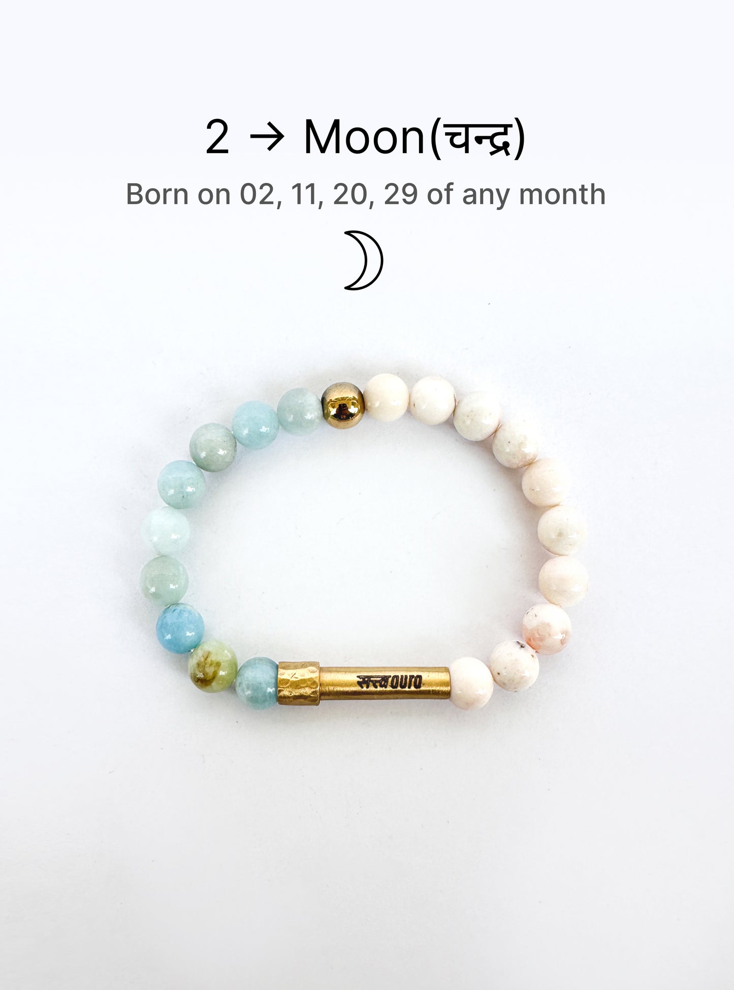 Ruling Number 2 Crystal Bracelet with Manifestation Lock