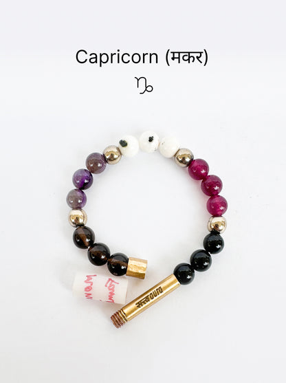 Capricorn Crystal Bracelet with Manifestation Lock