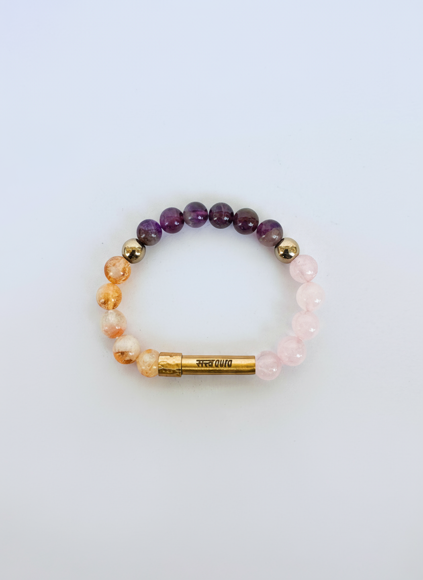 Ruling Number 9 Crystal Bracelet with Manifestation Lock