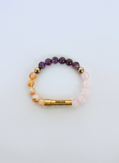 Ruling Number 9 Crystal Bracelet with Manifestation Lock