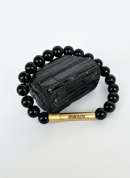 Black Tourmaline Protection Crystal Bracelet