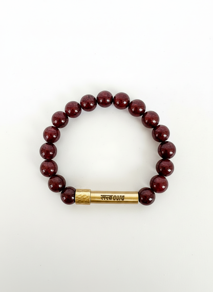 Garnet Crystal Bracelet with Manifestation Lock