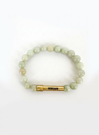 Green Aventurine Crystal Bracelet with Manifestation Lock