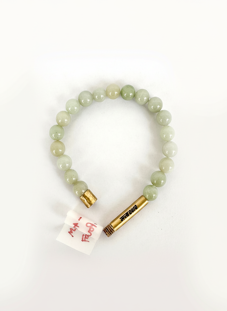 Green Aventurine Crystal Bracelet with Manifestation Lock