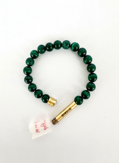 Malachite Crystal Bracelet with Manifestation Lock
