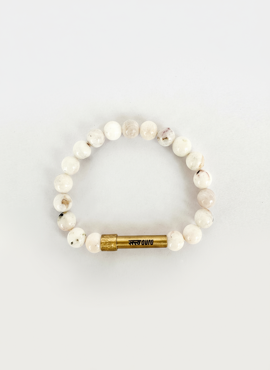 Moonstone Crystal Bracelet with Manifestation Lock