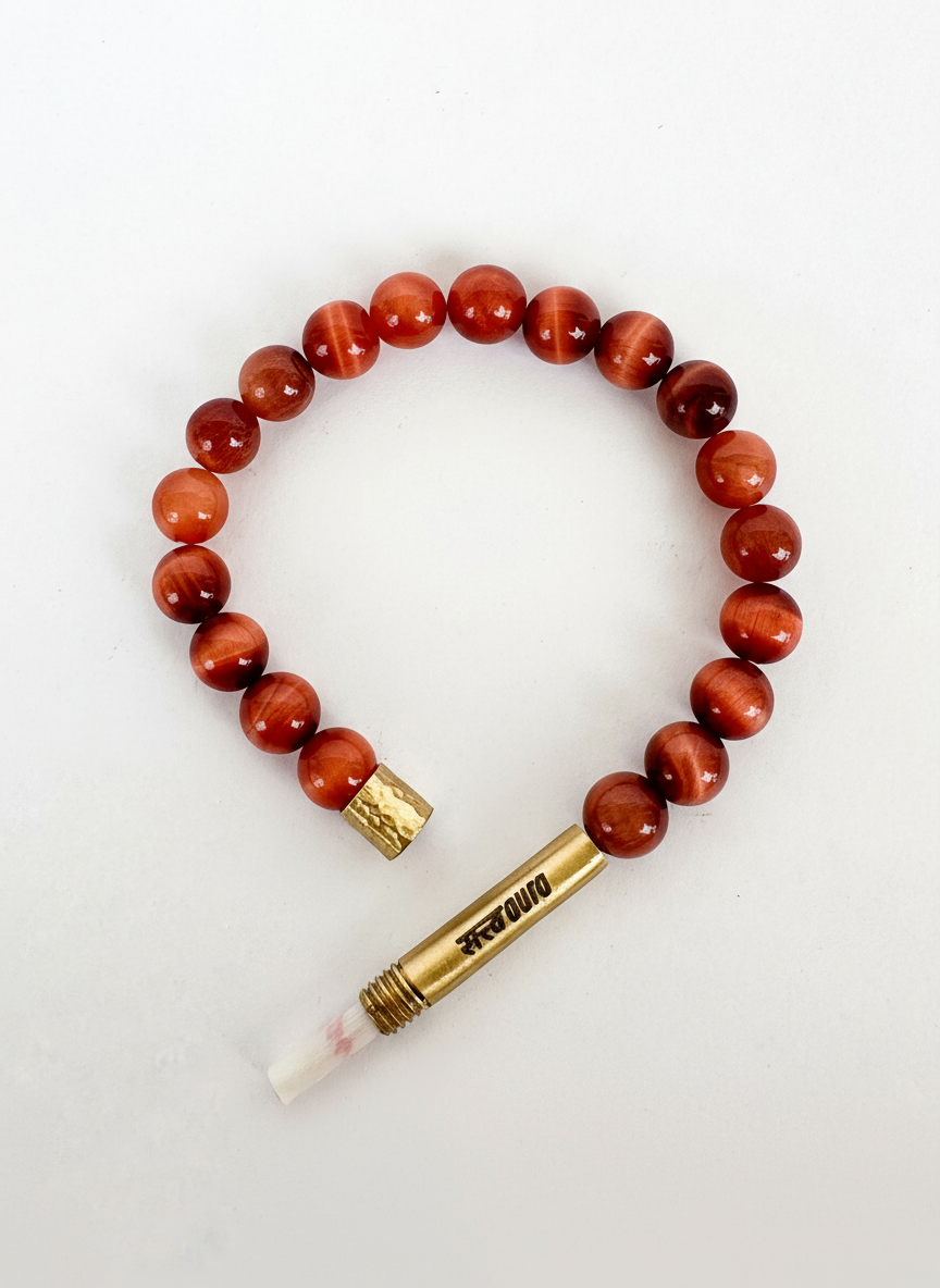 Tiger Eye Crystal Bracelet with Manifestation Lock