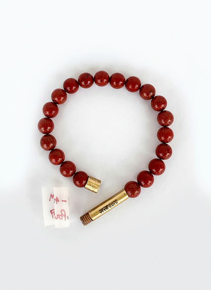 Red Jasper Crystal Bracelet with Manifestation Lock
