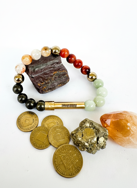 Money Magnet Crystal Bracelet with Manifestation Lock