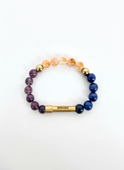 Ruling Number 3 Crystal Bracelet with Manifestation Lock