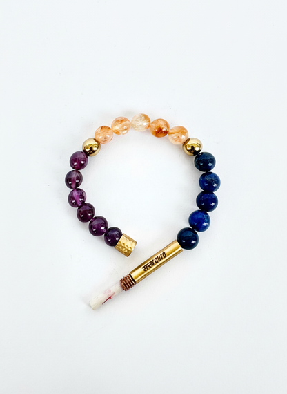 Ruling Number 3 Crystal Bracelet with Manifestation Lock