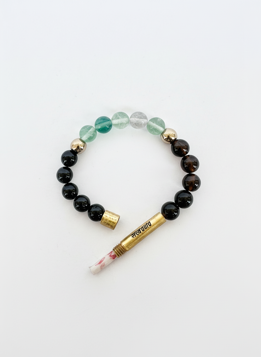 Ruling Number 4 Crystal Bracelet with Manifestation Lock