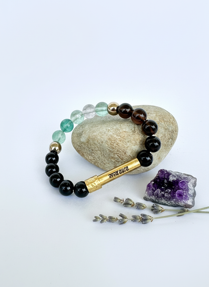 Ruling Number 4 Crystal Bracelet with Manifestation Lock