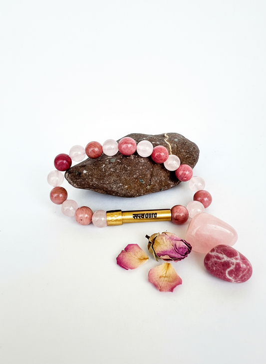 Love Aura Crystal Bracelet with Manifestation Lock