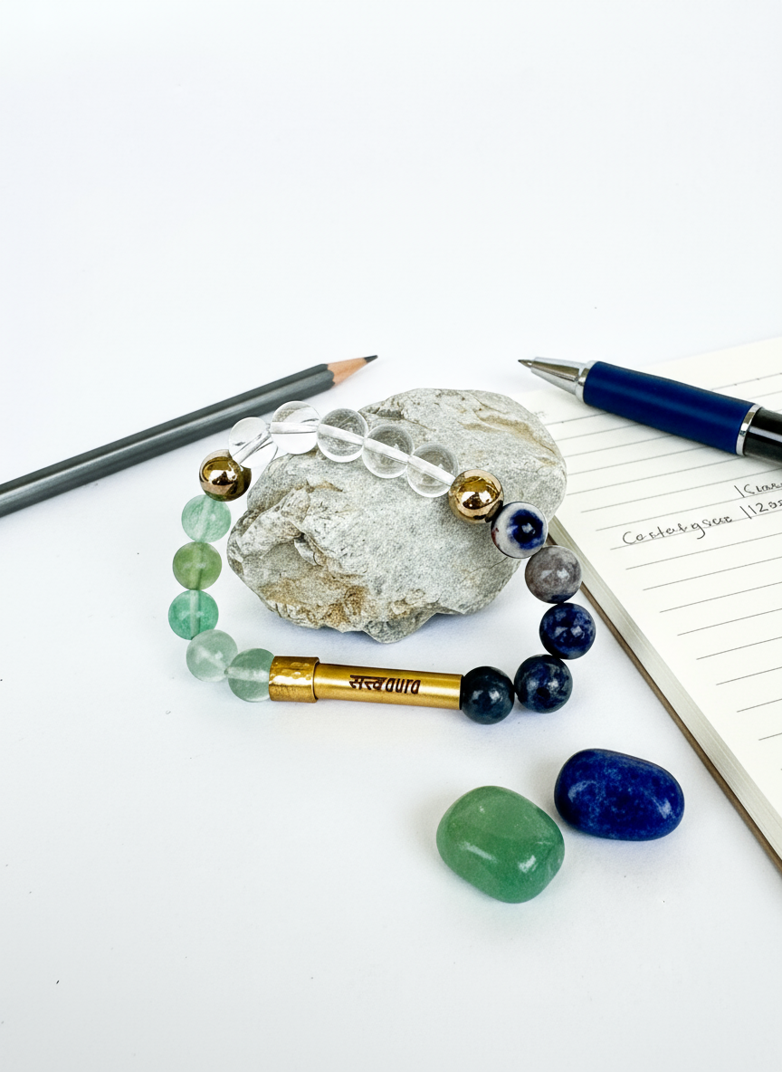 Study Success Pro Crystal Bracelet with Manifestation Lock