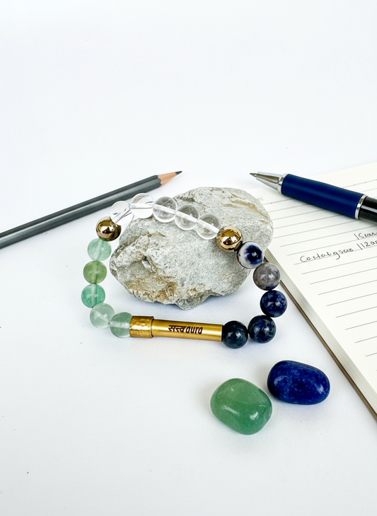 Study Success Pro Crystal Bracelet with Manifestation Lock