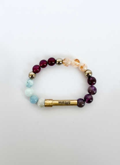 Ruling Number 5 Crystal Bracelet with Manifestation LocK