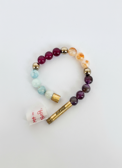 Ruling Number 5 Crystal Bracelet with Manifestation LocK