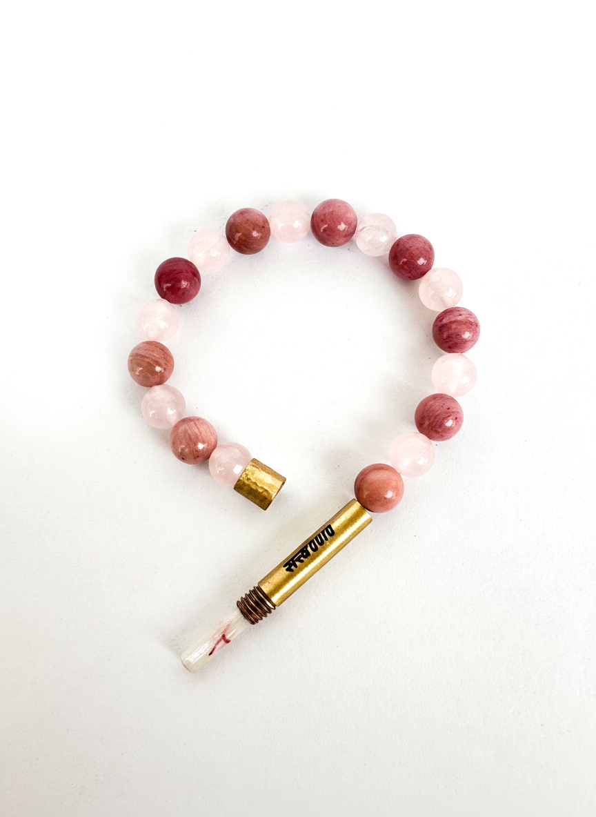 Love Aura Crystal Bracelet with Manifestation Lock