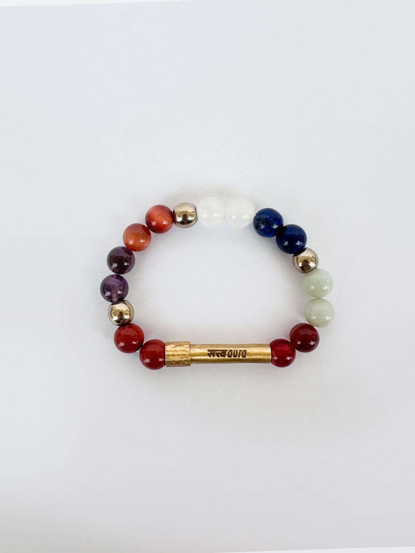 7 Chakra Crystal Bracelet with Manifestation Lock