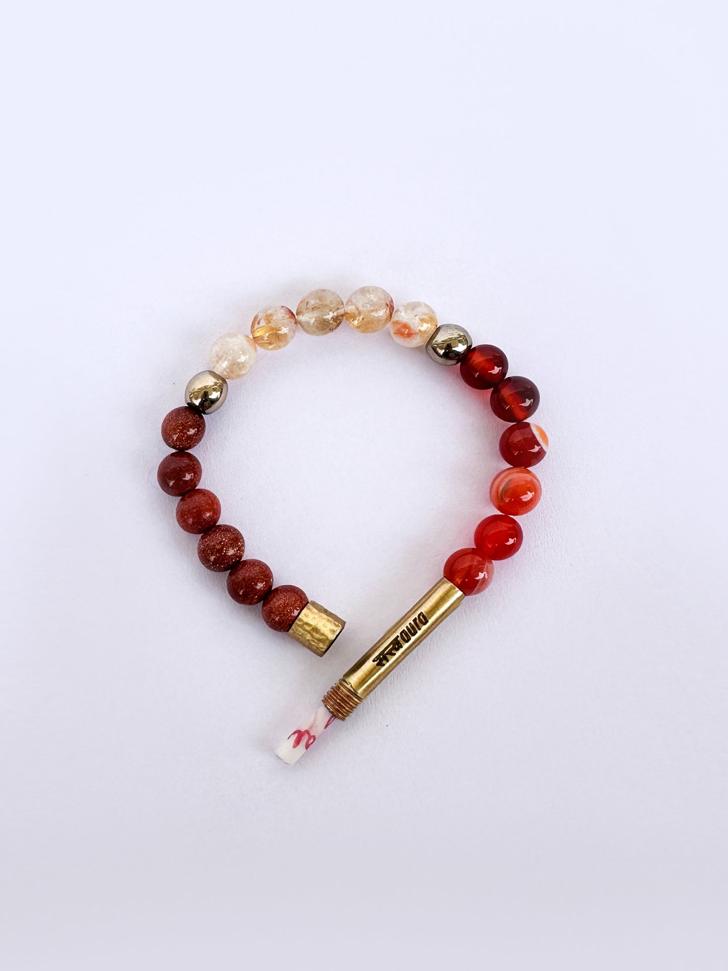 Sacral Chakra Crystal Bracelet with Manifestation Lock