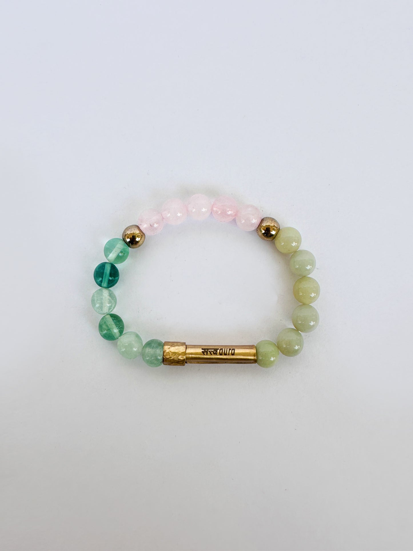 Heart Chakra Crystal Bracelet with Manifestation Lock
