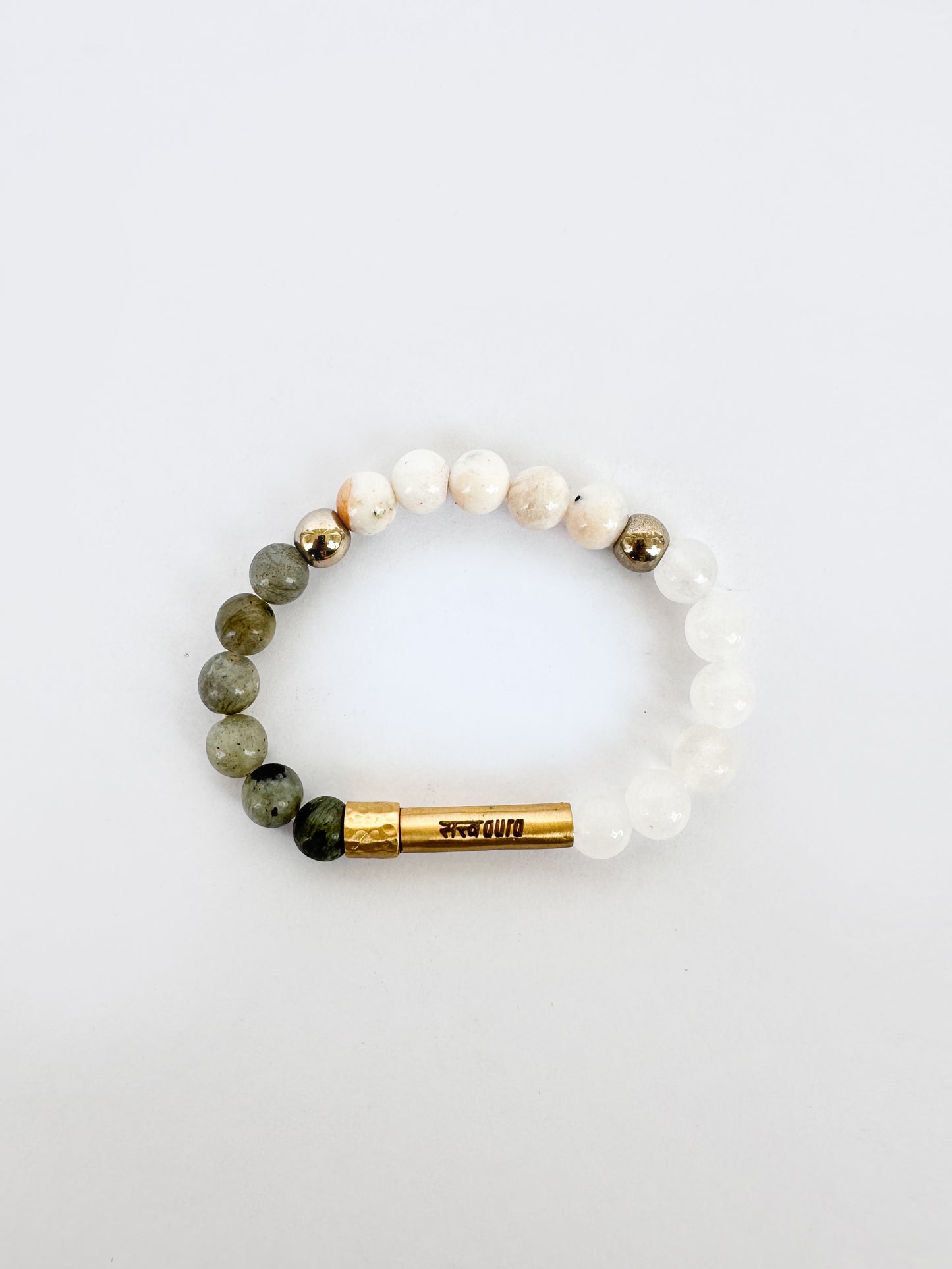 Crown Chakra Crystal Bracelet with Manifestation Lock