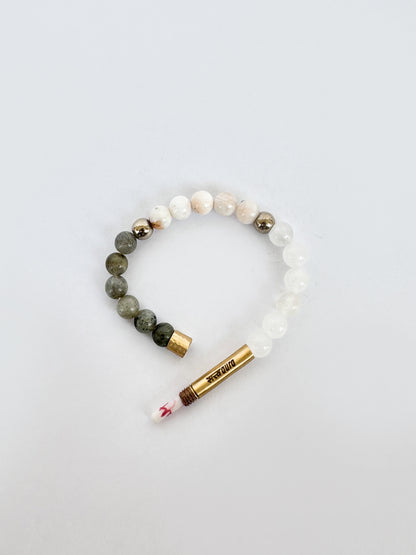 Crown Chakra Crystal Bracelet with Manifestation Lock
