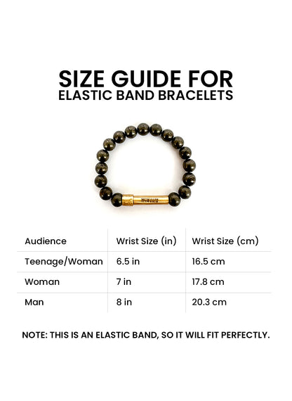 Black Onyx Crystal Bracelet with Manifestation Lock